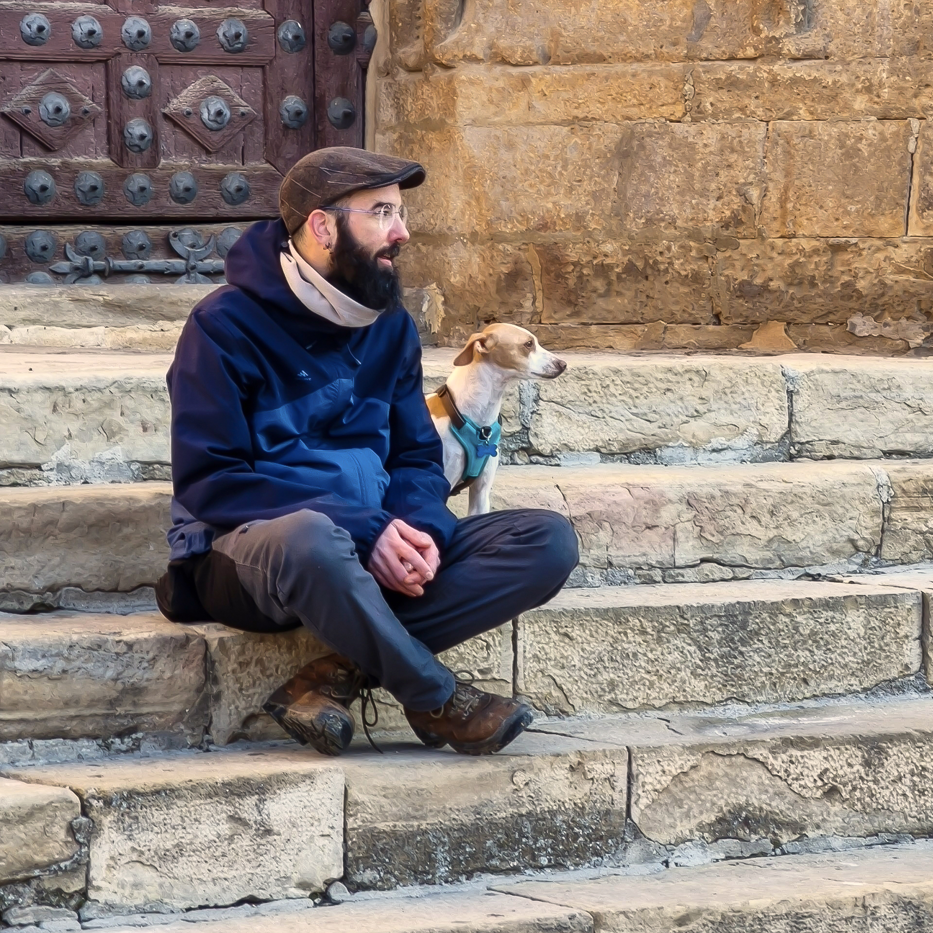 Chus y Ra en la Basílica de Santa María de los Reales Alcázares de Úbeda | Ra Educación Canina