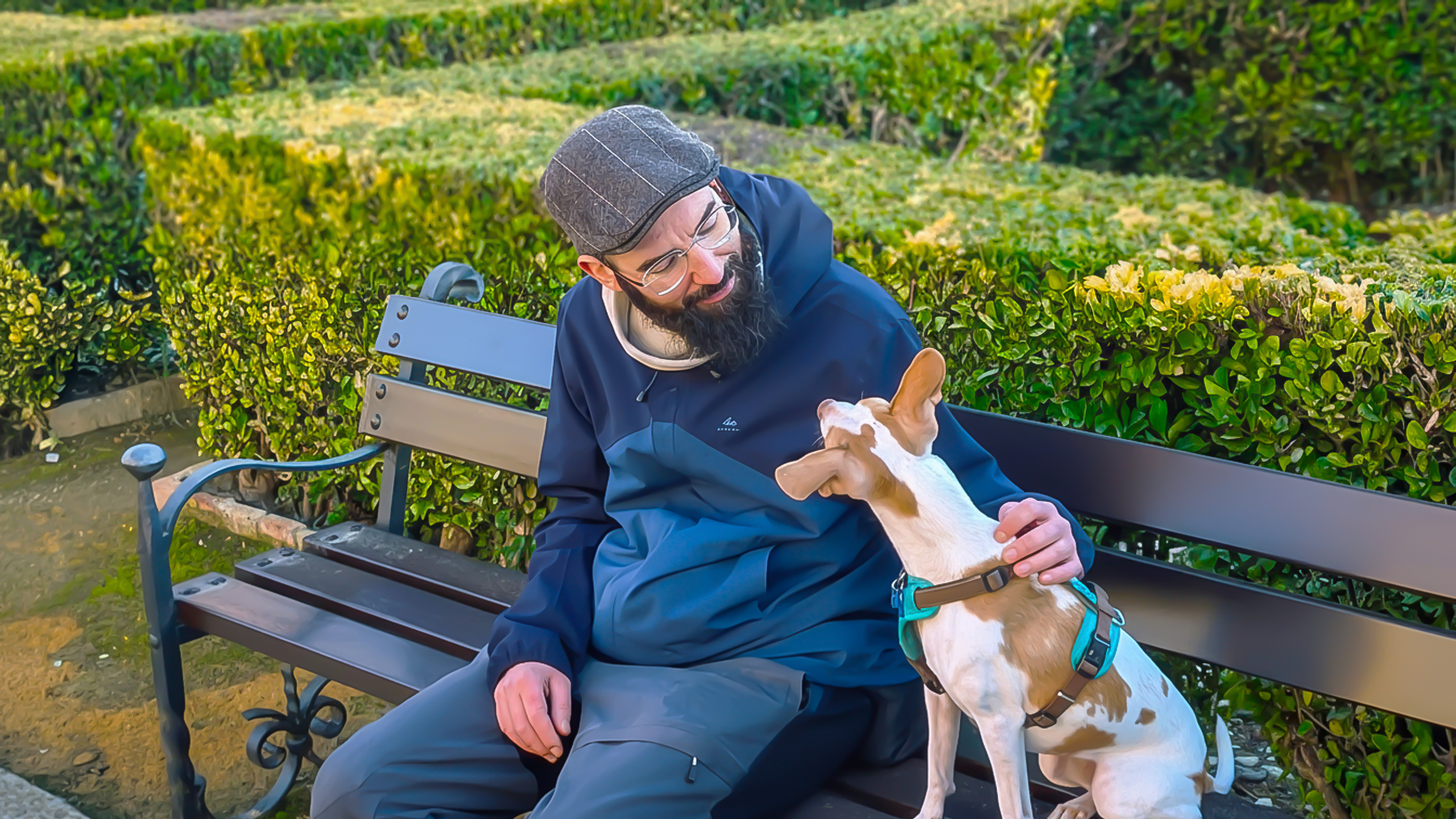 Chus y Ra en la Basílica de Santa María de los Reales Alcázares de Úbeda | Ra Educación Canina
