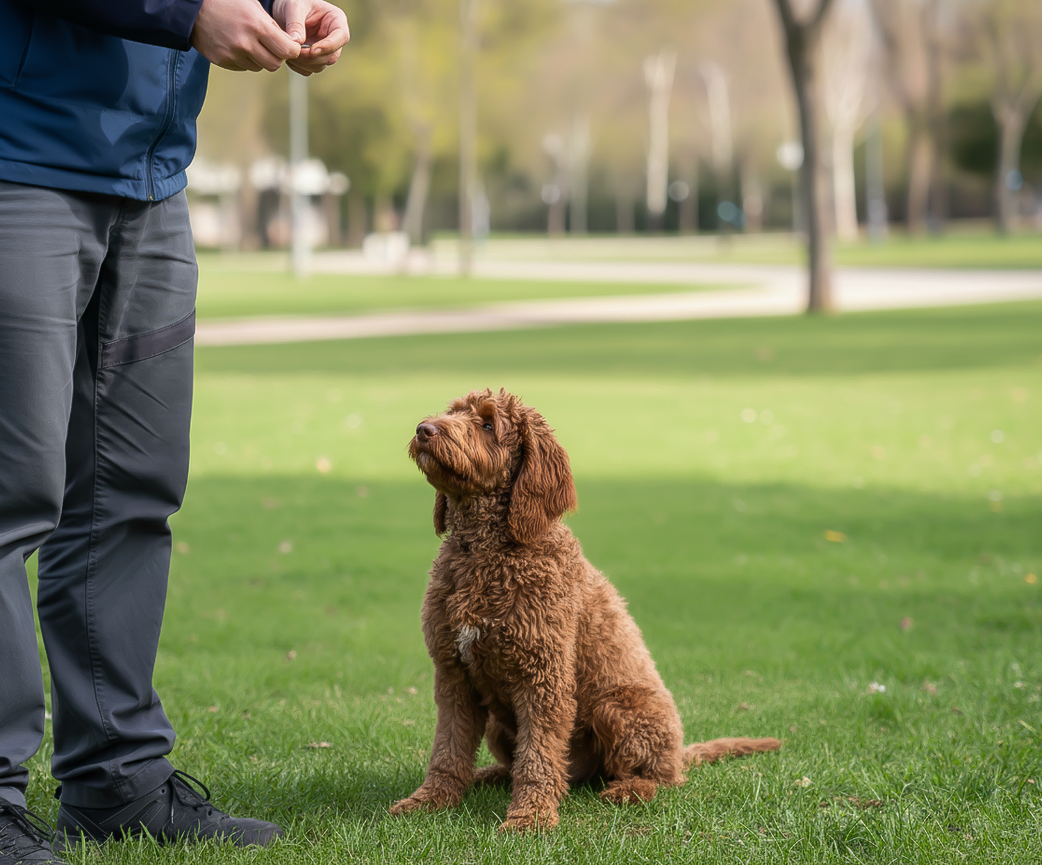 Chus en una sesión de educación canina en Úbeda | Ra Educación Canina